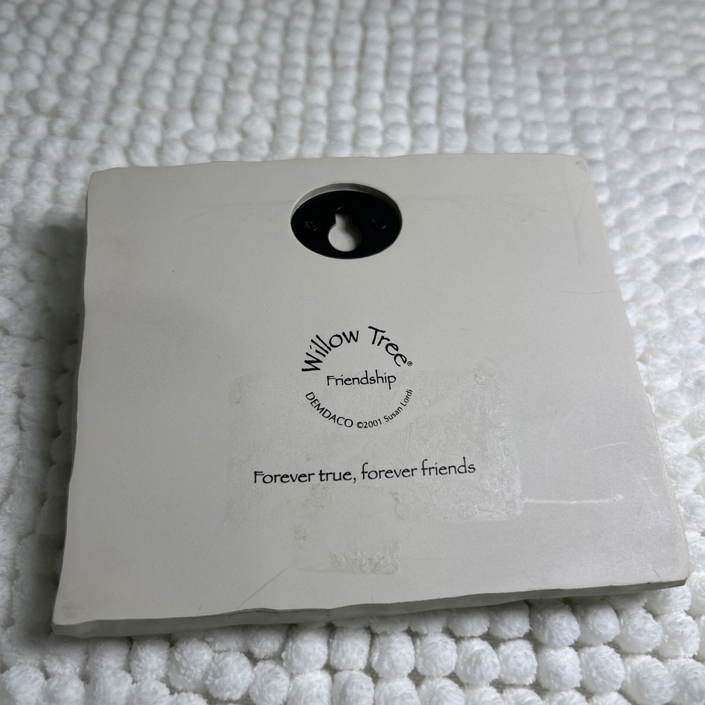 Willow Tree Friendship Plaque Demdaco Susan Lordi 2001 Retired No Box - Picture 2 of 4